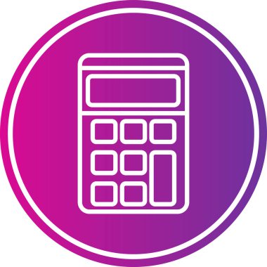 Hesap makinesi simgesinin vektör illüstrasyonu