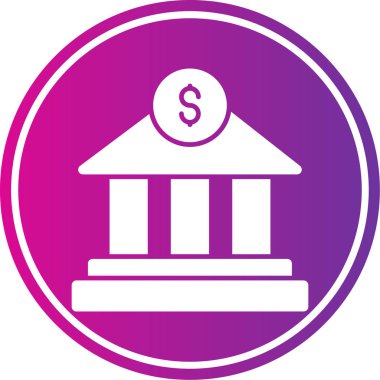 banka simgesi vektör illüstrasyonu