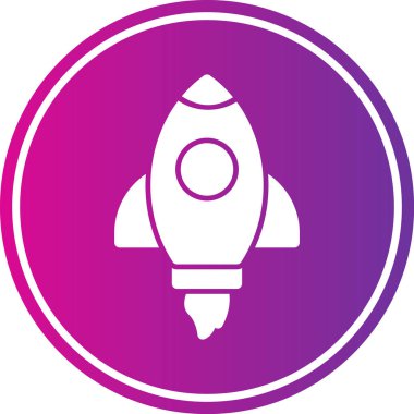 roket ikonu vektör illüstrasyonu