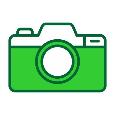 kamera vektörü renk çizgisi simgesi