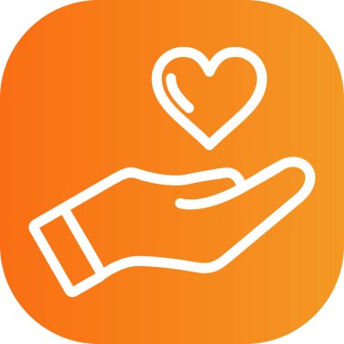 Kalp ikonu vektör illüstrasyonu