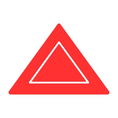 uyarı simgesi işareti ve sembol beyaz arkaplan üzerinde izole edilmiş, uyarı