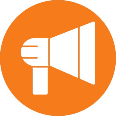 Megafon. Basit tasarım vektörü illüstrasyonu