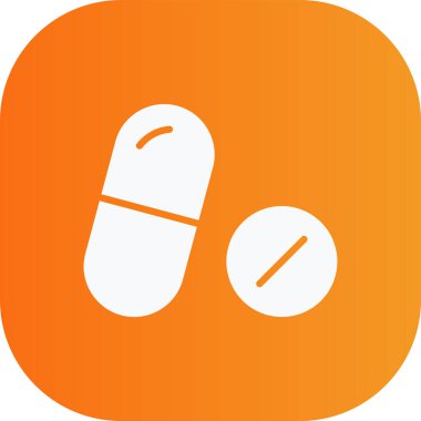 Soyut arkaplanda hap simgesi izole edildi