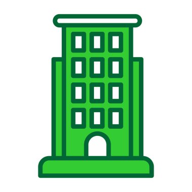 Bina. Web simgesi basit illüstrasyon