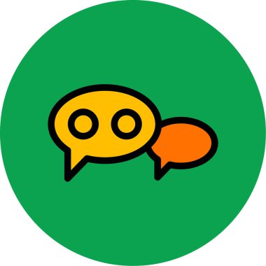 Sohbet simgesi, vektör çizimi