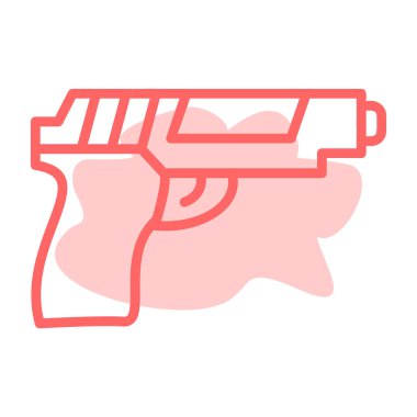 Modern b 'nin vektör illüstrasyonu simge tabancasından yoksun