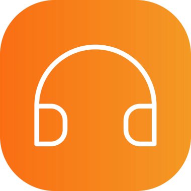 güzel kulaklıklar vektör çizgisi simgesi