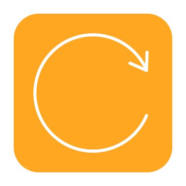 Düz kare vektör simge Yenile