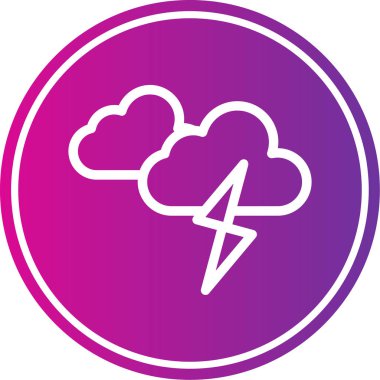 Yıldırım. Web simgesi basit illüstrasyon