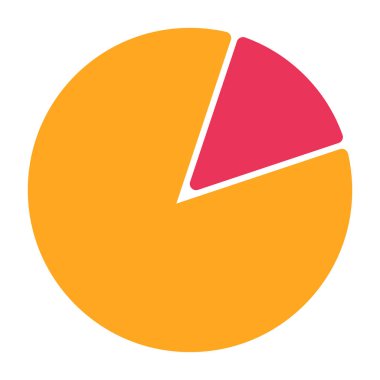 Pasta çizelgesi simgesi, düz tasarım biçimi