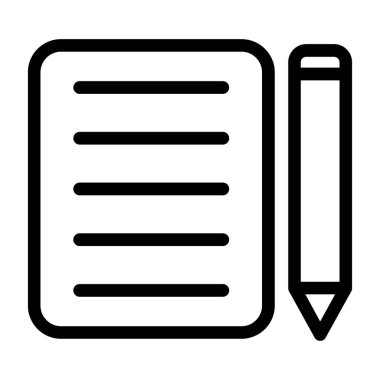 yazma vektörü ince çizgi simgesi