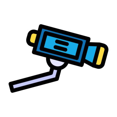 ccTV kamera simgesi renk taslağı modern vektör işareti