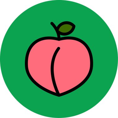 elma ikonu vektör illüstrasyonu