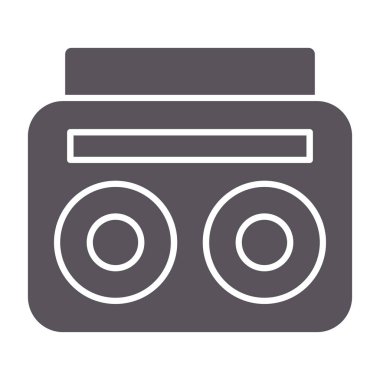 Radyo. Web simgesi basit illüstrasyon