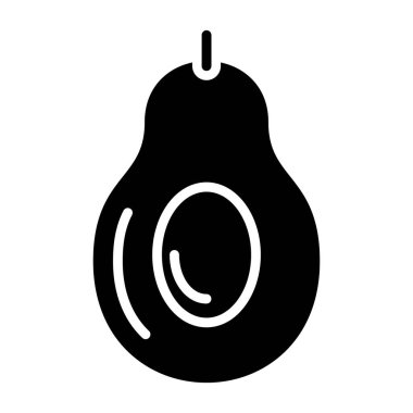 Avokado meyve simgesi, basit stil