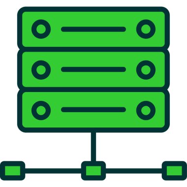 Sunucu. Web simgesi basit illüstrasyon