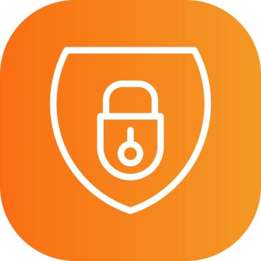 güvenlik web simgesi, vektör illüstrasyonu