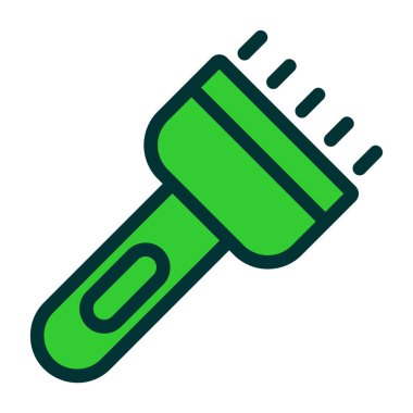 Saç tokası ikonu. özet saç kurutma makinesi vektör simgesi rengi düz izole