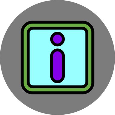 Bilgi simgesi, basit vektör illüstrasyonu