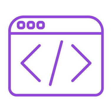 Web tarayıcı vektörü ince çizgi simgesi