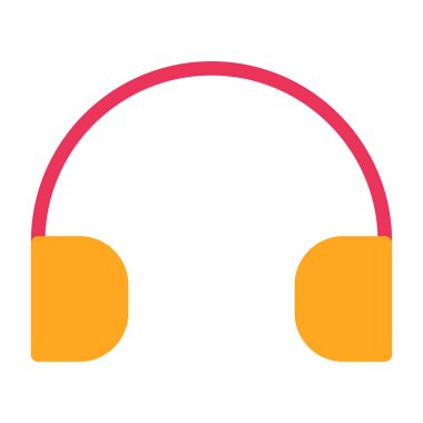 Kulaklık. Web simgesi basit illüstrasyon