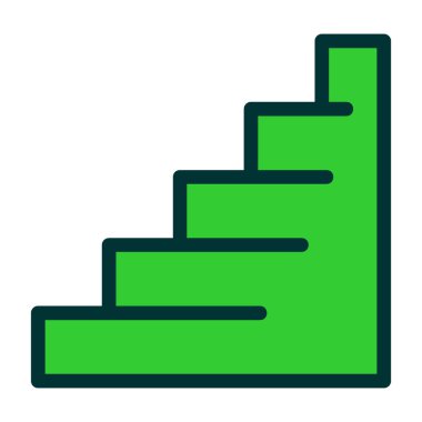 Merdivenler. Web simgesi basit illüstrasyon