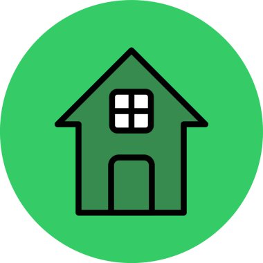 ev web simgesi, vektör illüstrasyonu