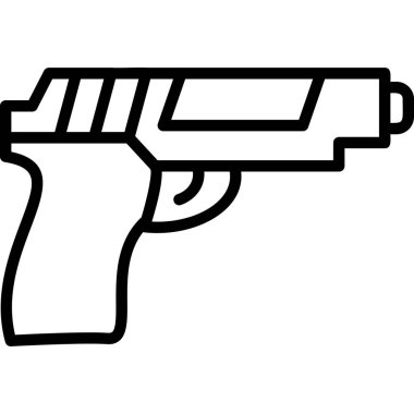 Silah. Web simgesi basit illüstrasyon