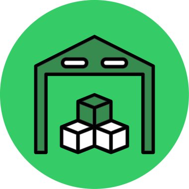 Bir bina simgesinin vektör illüstrasyonu