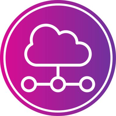 Bulut. Web simgesi basit illüstrasyon