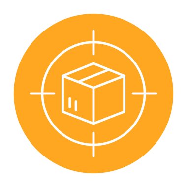 Karton çizgi ikonlu teslimat kutuları. dağıtım lojistik sembolü