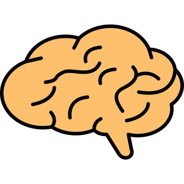 Beyin. Web simgesi basit illüstrasyon