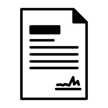 belge simgesi vektör illüstrasyonu