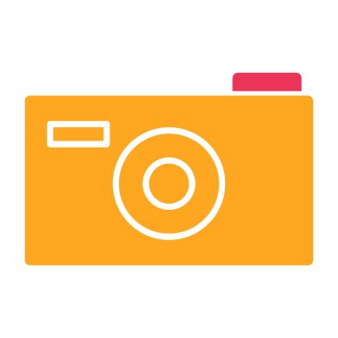 kamera düz vektör simgesi