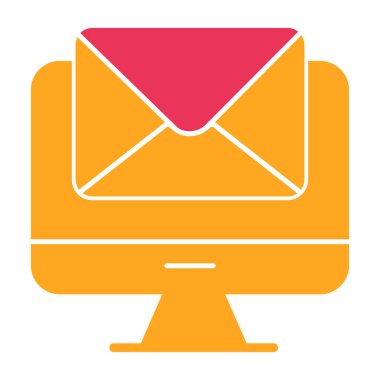 dizüstü bilgisayar e- posta zarfı simgesi - taslak biçimi