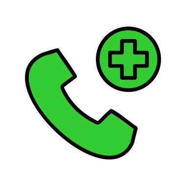 çağrı renk simgesi, vektör illüstrasyonu