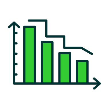 Bir grafik simgesinin vektör illüstrasyonu