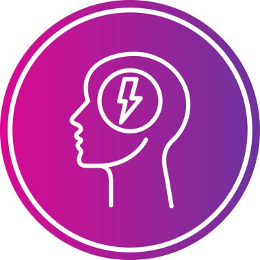 beyin ikonu vektör illüstrasyonu