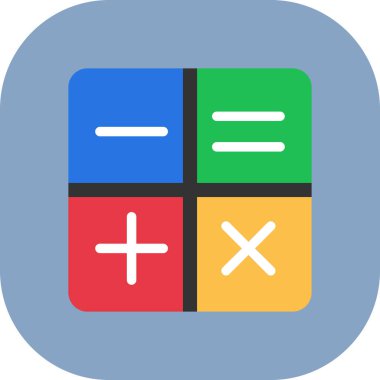 Hesap makinesi simgesinin vektör illüstrasyonu