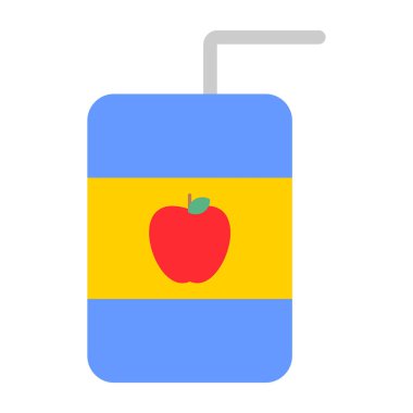 Beyaz arkaplanda elma suyu çizimi