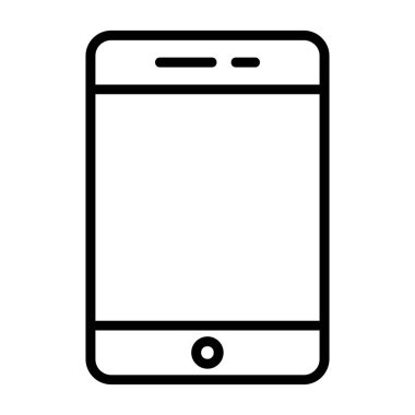 Vektör mobil simgesi, vektör illüstrasyonu
