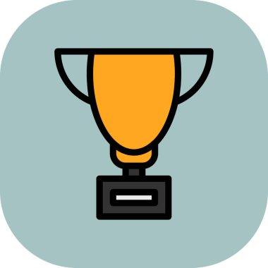 Kupa bardak düz vektör simgesi