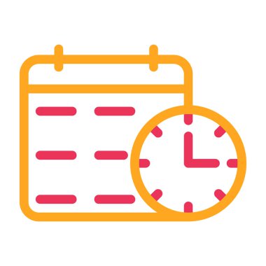 Zaman simgesi vektör illüstrasyonu