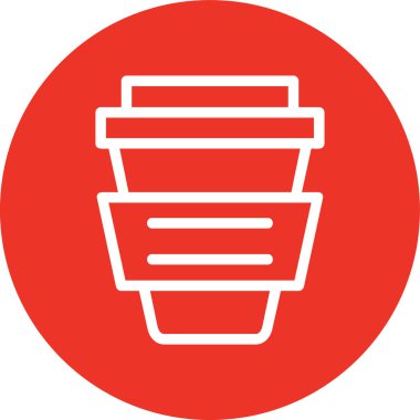 Yiyecek ve içecek ikonunun vektör illüstrasyonu