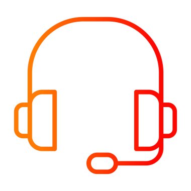 kulaklıklar ince çizgi simgesi