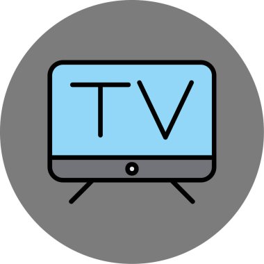 Moda tarzı izole edilmiş arkaplan televizyon simgesi
