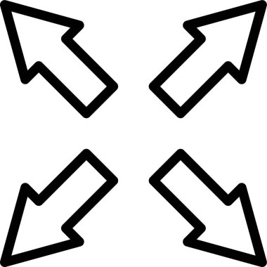 Web için özet biçiminde ok yönü vektör simgesi.