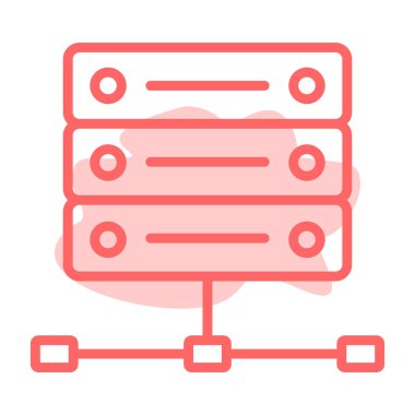 Sunucu. Web simgesi basit illüstrasyon