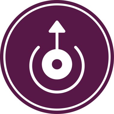 Benzersiz ok yukarı vektör simgesi